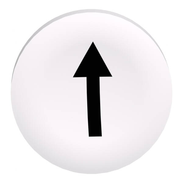 white plain cap up arrow for flush mounted push button - Schneider Electric - ZBAF334