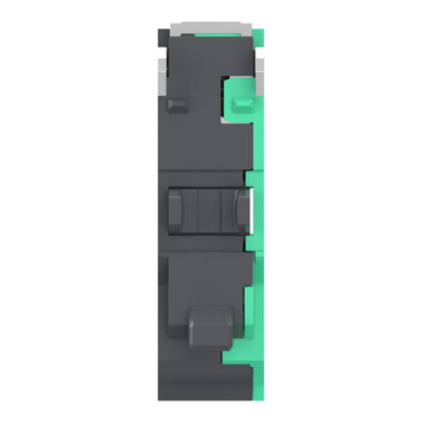 Single contact block, Harmony XB4, Hamony XB5, silver alloy, compact push in terminals, 1 NO - Schneider Electric - ZBE1015