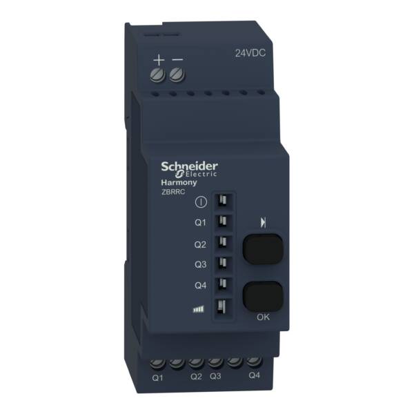 Programmable receiver - 2 relays - 24..240  V AC/DC - 2 pusbuttons - 6 LEDs - Schneider Electric - ZBRRA