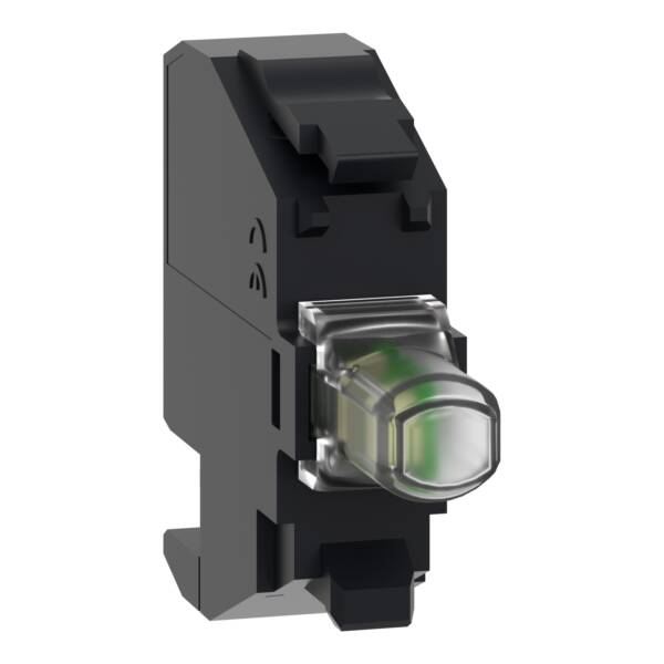 Light block, Harmony XB4, Harmony XB5, for head 22mm, universal LED, plug-in connector, 24V AC DC - Schneider Electric - ZBVB14