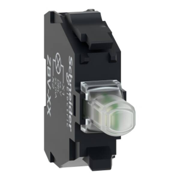 Light block, Harmony XB4, Harmony XB5, for head 22mm, universal LED, screw clamp terminals, 24…120V AC DC - Schneider Electric - ZBVBG1