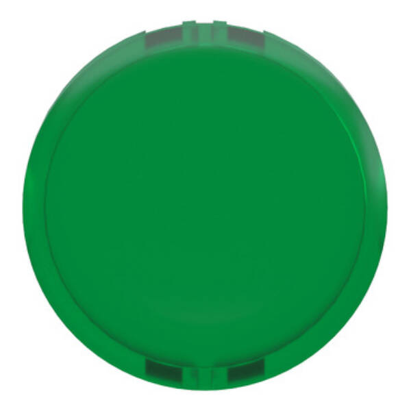 Head for illuminated push button, Harmony XB4, XB5, green, 22mm, universal LED, plain lens, unmarked - Schneider Electric - ZBW9133