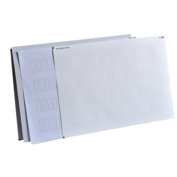 sheet of 50 unmarked legends 6.5 x 15.5 mm for legend holder - Schneider Electric - ZBY001