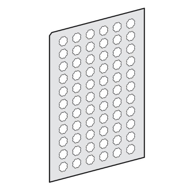 sheet of 66 self-adhesive unmarked legends - Schneider Electric - ZBY1101