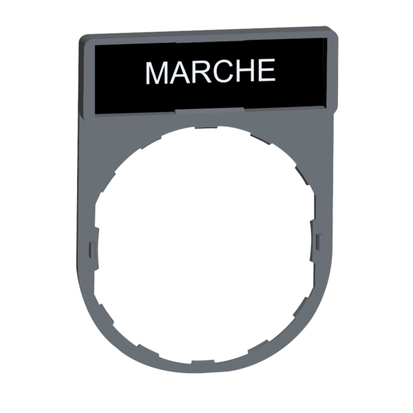 legend holder with marche marking color plated grey - Schneider Electric - ZBY2103C0