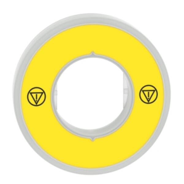 Harmony, Illuminated ring Ø60, plastic, yellow, white or red integral LED, unmarked, 24 V AC/DC - Schneider Electric - ZBY9W3B140