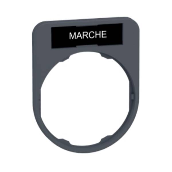 legend holder with marche marking for flush color plated grey - Schneider Electric - ZBYF2103C0