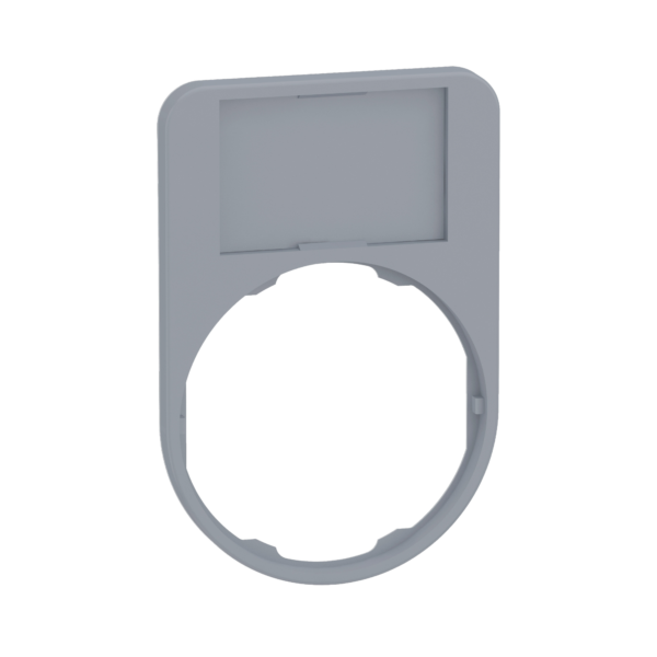 legend holder 40 x 60 mm for flush mounted heads with blank legend cp grey - Schneider Electric - ZBYF6101C0