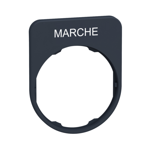 legend plate with marche marking for flush - Schneider Electric - ZBYFP2103