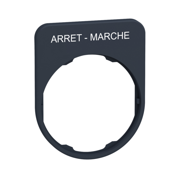 legend plate with arret-marche marking for flush - Schneider Electric - ZBYFP2166