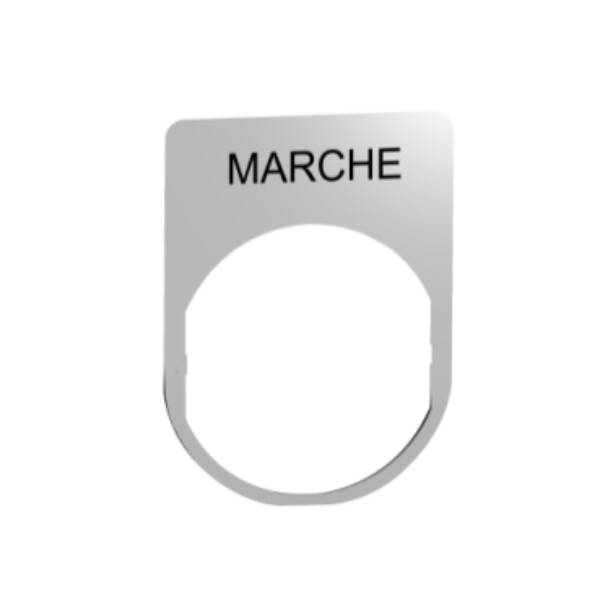 legend plate metal with marche marking - Schneider Electric - ZBYM2103