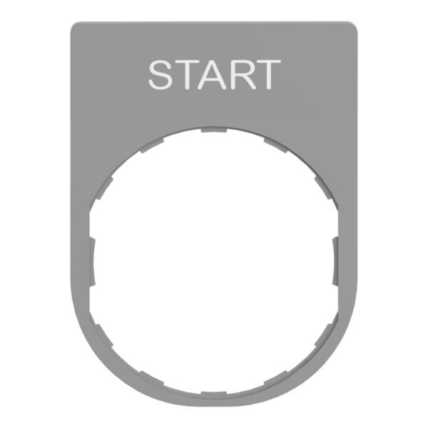 legend plate with start marking color plated grey - Schneider Electric - ZBYP2303C0
