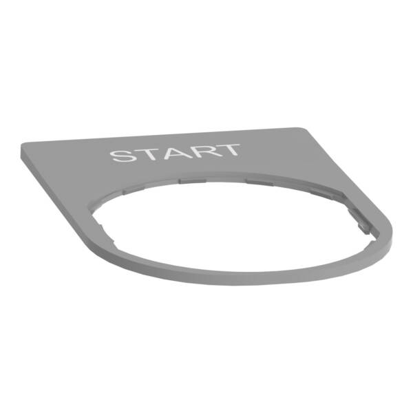 legend plate with start marking color plated grey - Schneider Electric - ZBYP2303C0