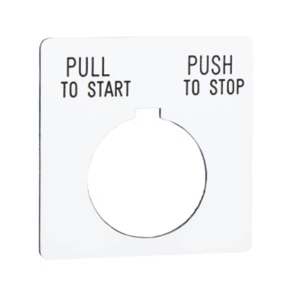 PUSH BUTTON LEGEND PLATE 30MM T-K - Square D - 9001KN179WP