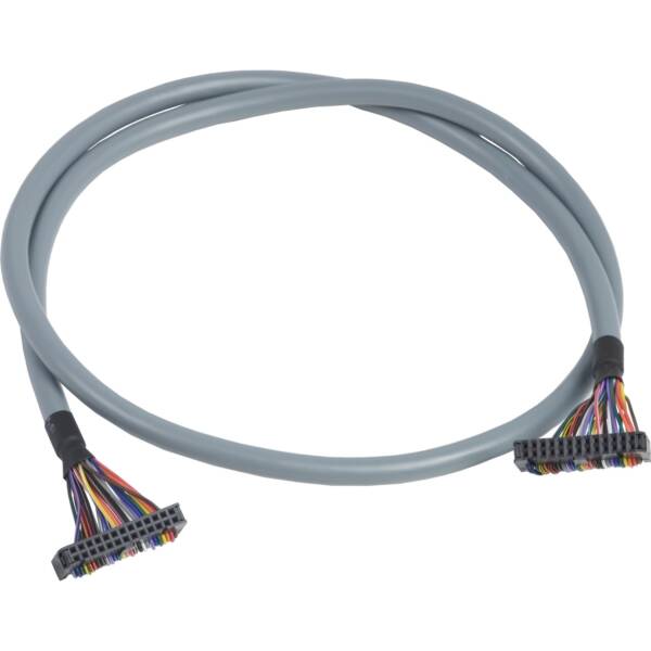 discrete I/O connecting cable - 1 m - for modular base controller - Telemecanique - ABFT26B100