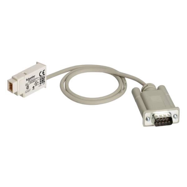 SUB-D 9-pin modem connecting cable - for smart relay Zelio Logic - 0.5 m - Telemecanique - SR2CBL07