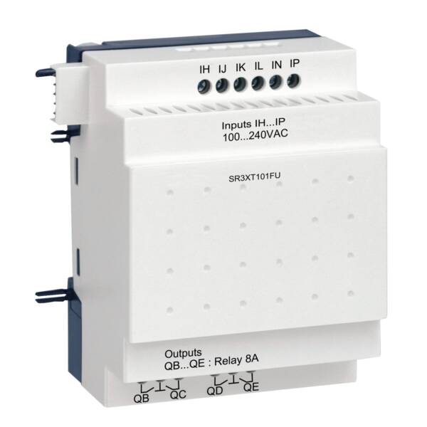 discrete I/O extension module - 10 I O - 100..240 V AC - for Zelio Logic - Telemecanique - SR3XT101FU