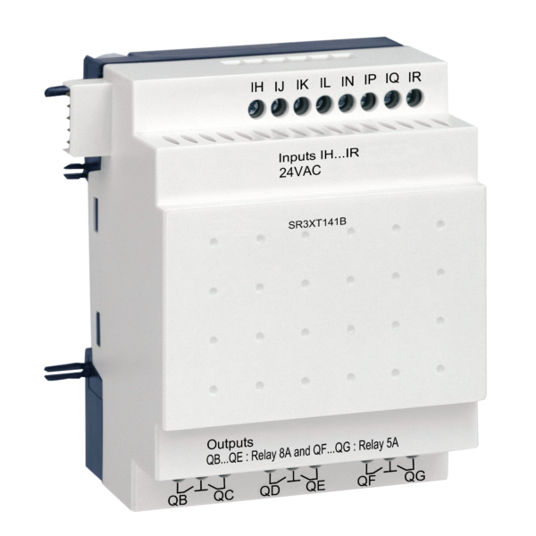 discrete I/O extension module - 14 I O - 24 V AC - for Zelio Logic - Telemecanique - SR3XT141B