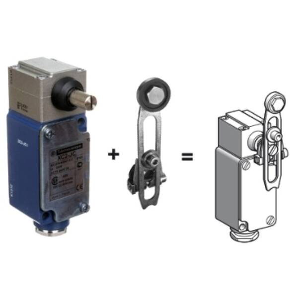 limit switch XC2-J - roller lever - 1 C/O - Telemecanique Sensors - XC2JC10131