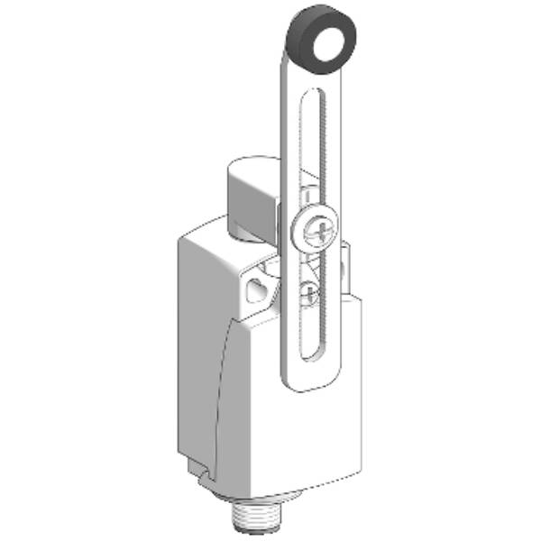 limit switch XCKP - th.plastic roller lever var.length - 1NC+1NO - snap - M12 - Telemecanique Sensors - XCKP2145M12