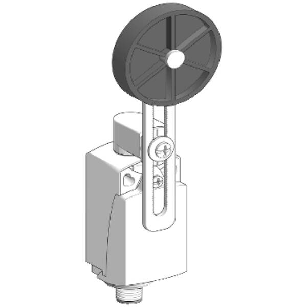 limit switch XCKP - plastic roller lever Ø50 var.length - 1NC+1NO - snap - M12 - Telemecanique Sensors - XCKP2149M12