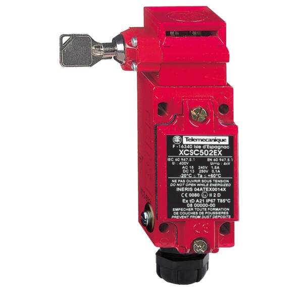 Safety switch, Telemecanique Safety switches XCS, metal key operated XCSA, 2NC + NO slow break, ATEX/IECEx - Telemecanique Sensors - XCSC702EX