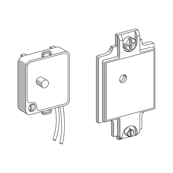 LED indicator module with cover - 110/240 V AC - for metal switch XCSA - Telemecanique Sensors - XCSZ32