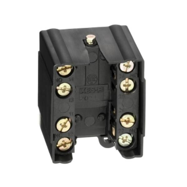 limit switch contact block XESP - 2 C/O snap action, staggered - silver plated - Telemecanique Sensors - XESP1031