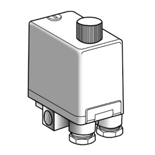 pressure sensor XMP - 12 bar - 3xG 1/4 female - 3 NC - ON/OFF knob control - Telemecanique Sensors - XMPN12SPEC0568