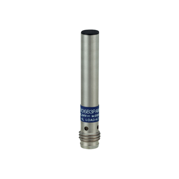 Inductive proximity sensors XS, inductive sensor XS1 Ø6.5, L42.5mm, brass, Sn2.5mm, 12..24VDC, M8 - Telemecanique Sensors - XS106B3PBM8