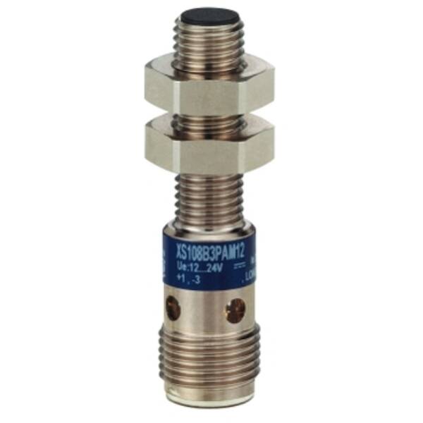 inductive sensor XS1 M8 - L45mm - brass - Sn2mm - 12..24VDC - M12 - Telemecanique Sensors - XS108B3PAM12