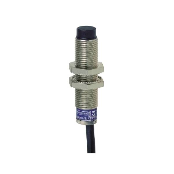 inductive sensor XS2 M12 - L56.4mm - brass - Sn4mm - 12..24VDC - cable 10m - Telemecanique Sensors - XS2M12KP340L2