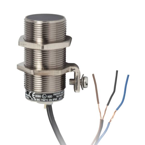 rotation monitoring hazardous area - M30 - Sn10mm - 6..150c/mn - NC - cable 2m - Telemecanique Sensors - XSAV11373EX