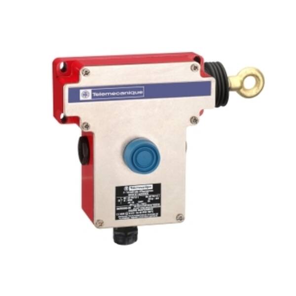 e-stop rope pull switch XY2CE - RH side -2NC - booted pushbutton - Telemecanique Sensors - XY2CE1A270EX