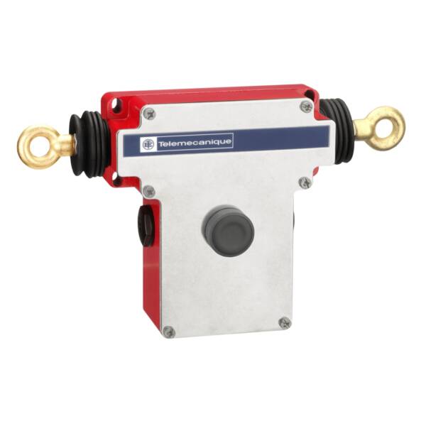 Dual emergency stop rope pull switch, Telemecanique Emergency stop rope pull switches XY2C, e 2x(1NC+1NO), Pg13.5, flush pb - Telemecanique Sensors - XY2CEDA190