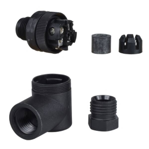 male, M12, 4-pin, elbowed connector - cable gland Pg 7 - Telemecanique Sensors - XZCC12MCP40B