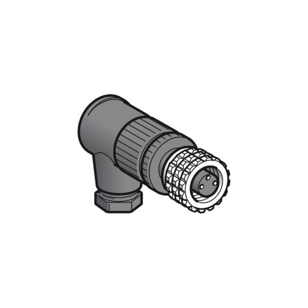 female, M8, 3-pin, elbowed connector - cable gland M9.5 x 1 - Telemecanique Sensors - XZCC8FCM30V