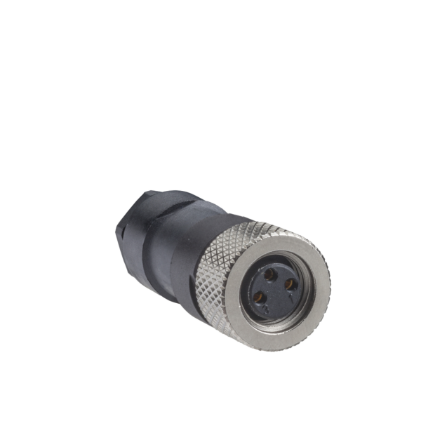 female, M8, 3-pin, straight connector - cable gland M9.5 x 1 - Telemecanique Sensors - XZCC8FDM30S