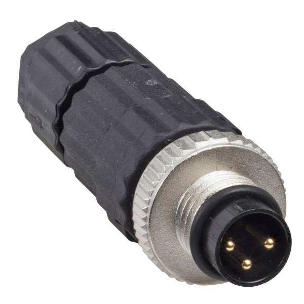 male, M8, 3-pin, straight connector - cable gland M9.5 x 1 - Telemecanique Sensors - XZCC8MDM30V