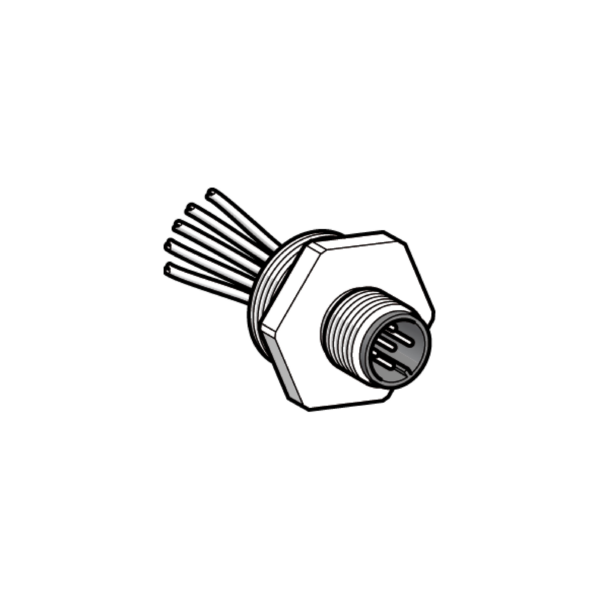 adaptor, metal - tapped hole Pg 13.5 - for male connector, M12, 5-wire - Telemecanique Sensors - XZCE13M125M