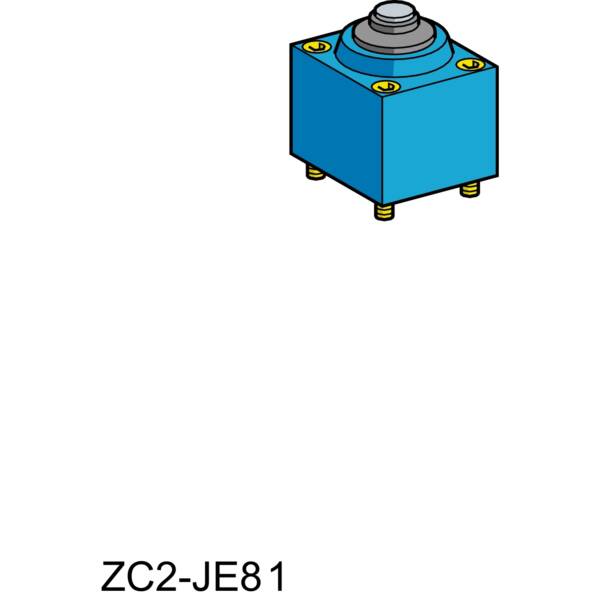 limit switch head ZC2J - metal end plunger - Telemecanique Sensors - ZC2JE81