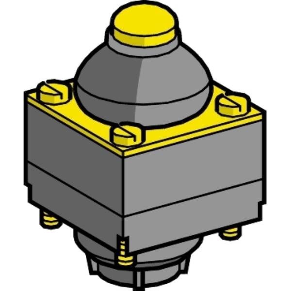 limit switch head ZCKD - metal end plunger with boot - Telemecanique Sensors - ZCKD019