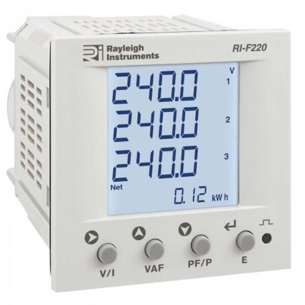 RI-F220 Series Single Phase and Three Phase panel mount Multifunction Energy Meter 72 x 72