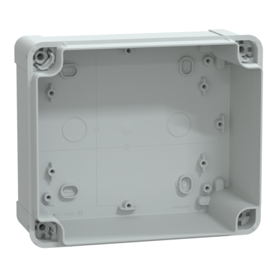 ABS box IP66 IK07 RAL7035 Int.H175W150D100 Ext.H193W164D105 Opaque cover H40 - Schneider Electric - NSYTBS191610H