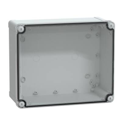 ABS box IP66 IK07 RAL7035 Int.H275W225D120 Ext.H291W241D128 Transp.cover H60 - Schneider Electric - NSYTBS292412HT