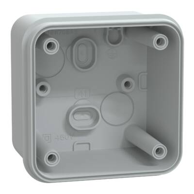 ABS box IP66 IK07 RAL7035 Int.H65W65D45 Ext.H74W74D56 Opaque cover H10 - Schneider Electric - NSYTBS775