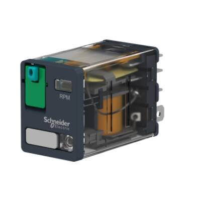 Power plug-in relay, 15 A, 2 CO, with LED, 12 V DC - Schneider Electric - RPM22JD