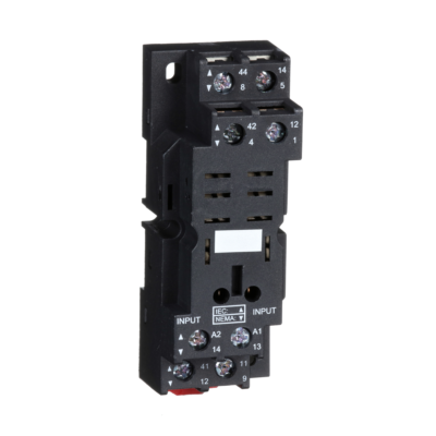 Socket, mixed contact, 16 A, relay type RPM2, screw clamp terminals, 250 V AC - Schneider Electric - RPZF2