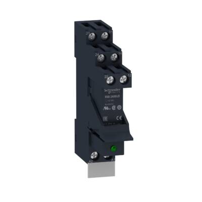 Harmony, Interface plug-in relay pre-assembled, 8 A, 2 CO, with LED, with protection circuit, 12 V DC - Schneider Electric - RSB2A080JDPV