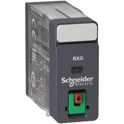 Interface plug-in relay, 5 A, 2 CO, lockable test button, 48 V AC - Schneider Electric - RXG21E7